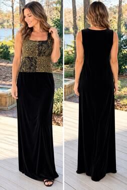 Vintage 90s Studio Ease Maxi Dress 12 Leopard Paisley Patchwork Boho Whimsigoth